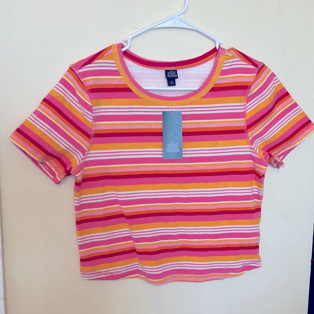 Brand new wild fable striped crop top